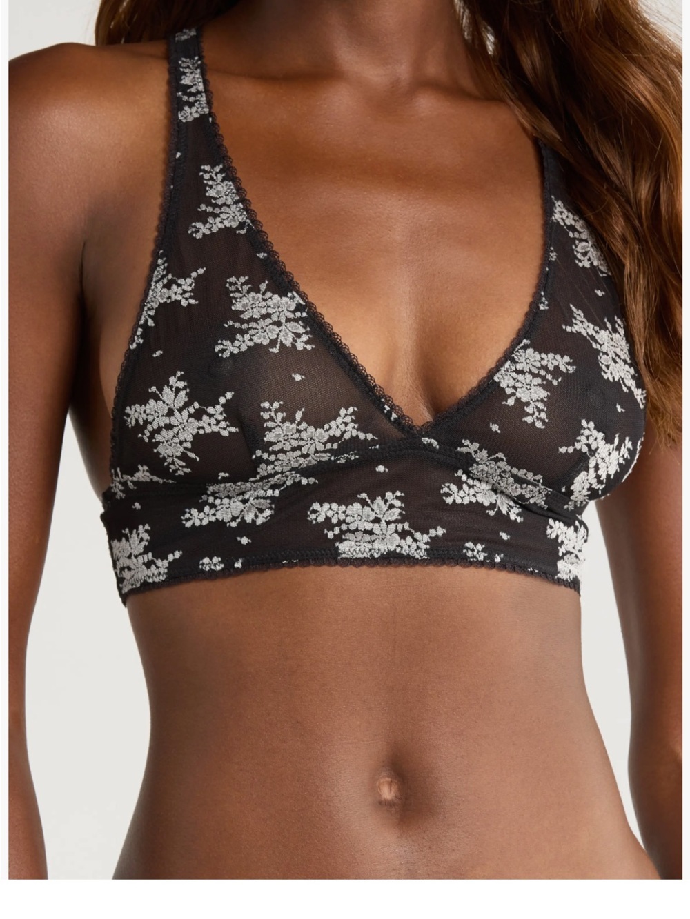FREE PEOPLE NWT Talk About It Racerback Bralette SZ XS Black